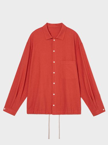 Linen Shirt Jacket (Red) - V2 - Modalova