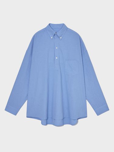 Linen Pullover Overfit Shirt (Blue) - V2 - Modalova