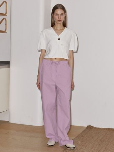 Strap Low-rise Cotton Pants _Lavender - Enor - Modalova