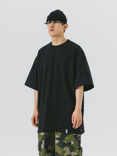 Layered Essential Label Half Tee_Black - ANGLAN - Modalova