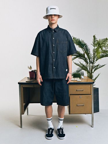 Lyocell Denim Snap Front Shirt - CONTEMENT - Modalova