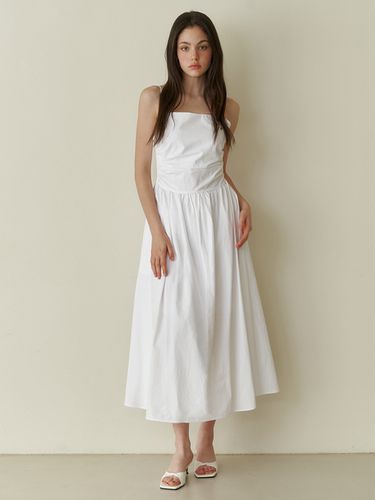 Pure Semi Shirring Long Dress_White - KINDABABY - Modalova