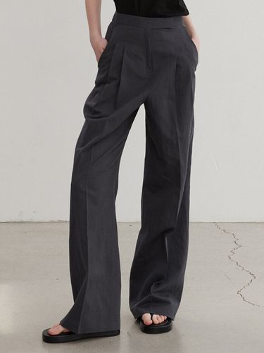 Linen Wide Pants_Dark Gray - EIGHT DAYS A WEEK - Modalova