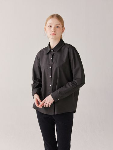 Cotton Shirt_Charcoal - ITOV SEOUL - Modalova