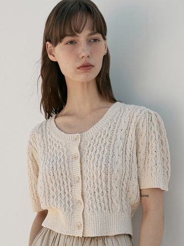 Puff U-Neck Cardigan - EIGHT DAYS A WEEK - Modalova