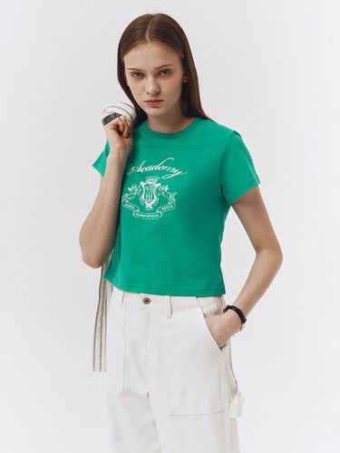 Academy Cropped T-Shirt_Green - Dunst for WOMEN - Modalova