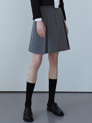 Midi Pleated Skirt_Gray - EIGHT DAYS A WEEK - Modalova