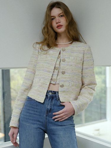 Pastel Heart Jacket - DUNDROP - Modalova