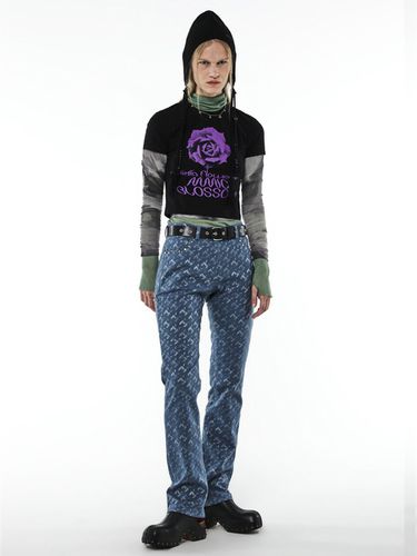 Five Pocket Jacquard Pants _ Blue - MMIC - Modalova