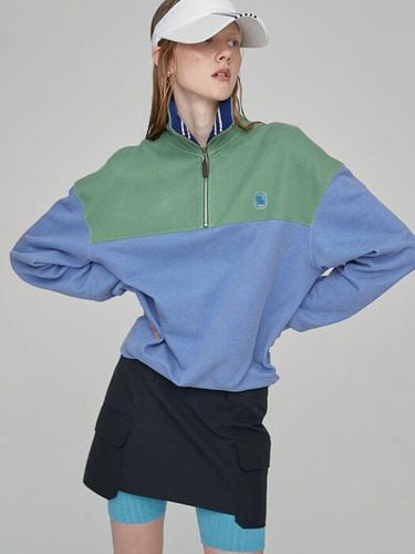 Exclusive] Half Zip-up Collar Sweatshirt _Green - Enor - Modalova