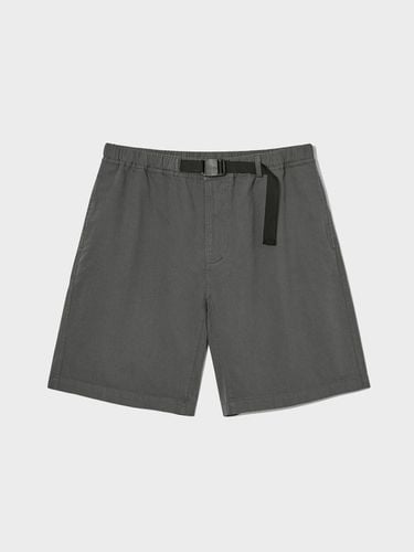 Washing Wide Cotton Shorts (Gray) - V2 - Modalova