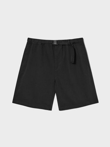 Washing Wide Cotton Shorts (Black) - V2 - Modalova