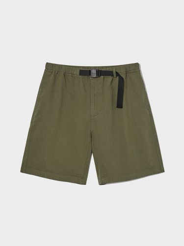 Washing Wide Cotton Shorts (Khaki) - V2 - Modalova