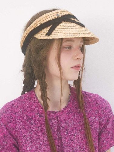 Jane Straw Sun Visor_Beige - Brown Hat - Modalova