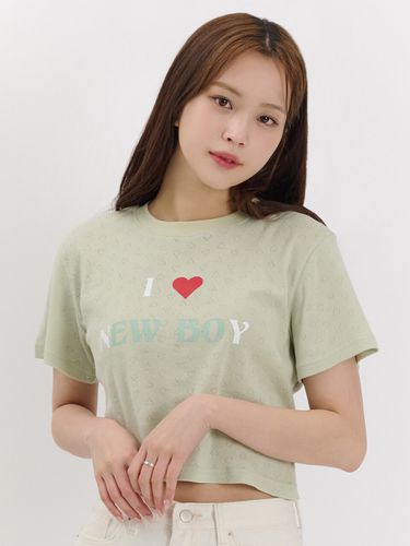 New Boy Pattern Womens Cropped T-Shirt - beyondcloset - Modalova