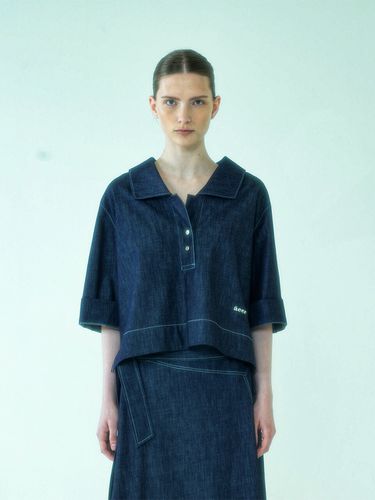 Summer Polo Blouse_Dark Blue - AEER - Modalova