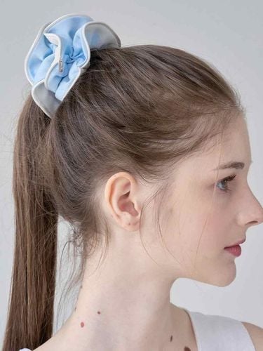 Denim Frill Scrunchie - Jean Paul Clarisse - Modalova