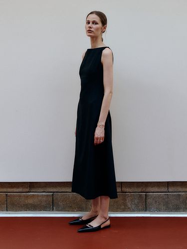 Summer Sleeveless Boat-neck Slit Long Dress - Et demain - Modalova