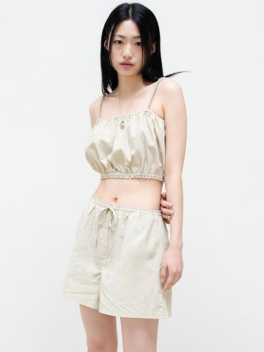 Heart Logo Tube Top_Linen Khaki - oneninenineone - Modalova