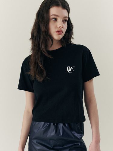 Logo Crop T-shirt _ Black - ROCCI ROCCI - Modalova