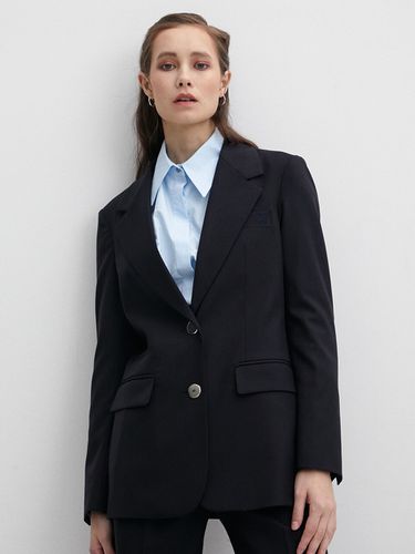 Zentra Wool Two-button Navy Jacket - Et demain - Modalova