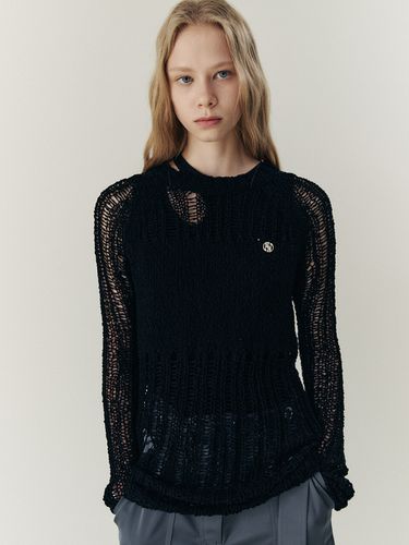 Damage Knit Top _ Black - ROCCI ROCCI - Modalova