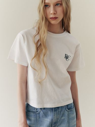 Logo Crop T-shirt _ White - ROCCI ROCCI - Modalova