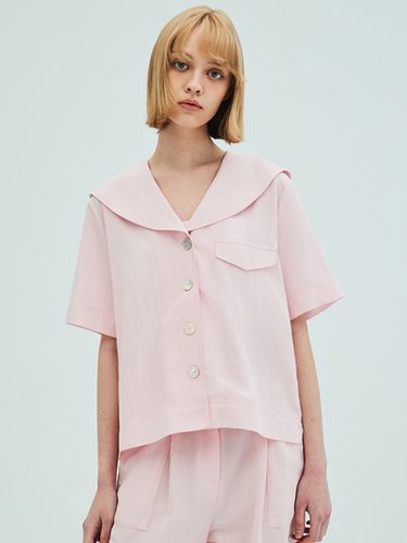 Sailor Collar Stitch Blouse_Pink - OPENING SUNSHINE - Modalova