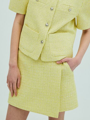 Tweed Wrap Short Pants_Yellow - OPENING SUNSHINE - Modalova