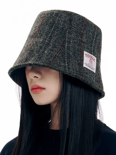 Harris Tweed Panel Bucket Hat_Plaid - LUOESPAC - Modalova