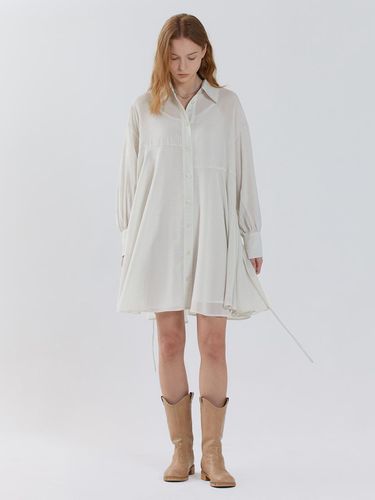 Trapeze Belted Stripe Shirt Dress KW3MO2050_G7 - JOY GRYSON - Modalova