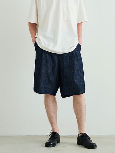 Linen Denim Shorts _ Indigo Navy - Lord John Grey - Modalova