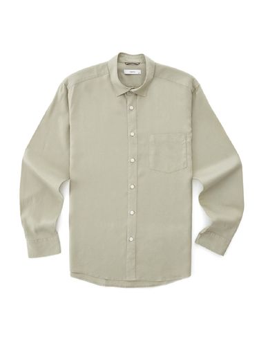 Tencel Regular Collar Long-Sleeved Shirt_Green - STCO - Modalova