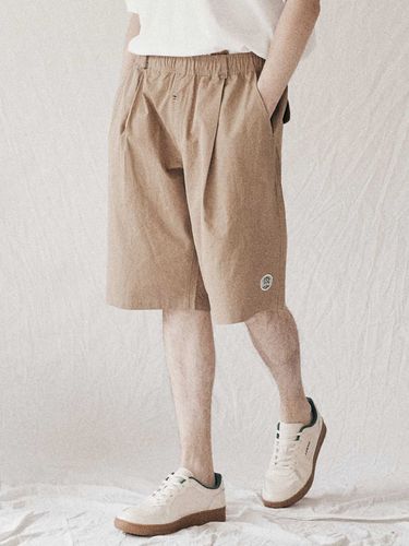 Washed Cotton Half Banding Pants_Beige - FFEFF STUDIO - Modalova