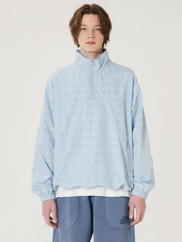 Plaid 1/2 Zip Up Anorak - Blue - MARKM - Modalova