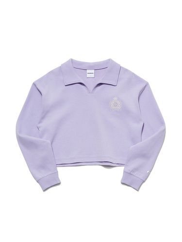 V-Neck Collar Sweatshirt - Purple - MARKM - Modalova