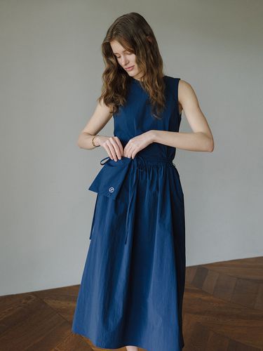 Pocket Belt Summer Dress _ Navy - Laminez - Modalova