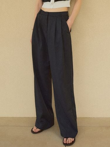 Two-tuck Nylon Slacks _Black - Siyazu - Modalova