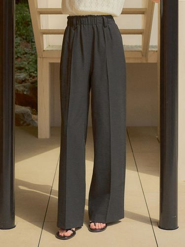 Wide Linen-blended Pants _Black - Siyazu - Modalova