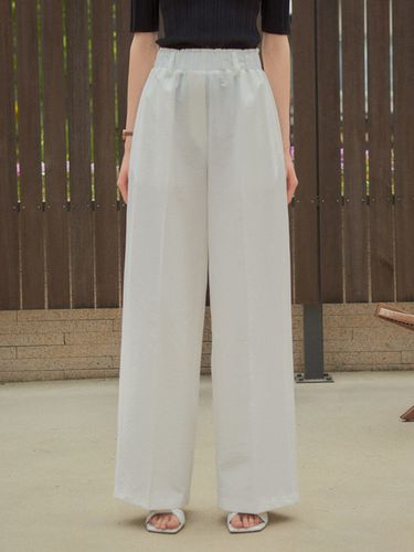 Wide Linen-blended Pants _White - Siyazu - Modalova