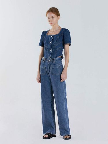 Front Pocket Straight Denim Pants KJ3ML2320_22 - JOY GRYSON - Modalova