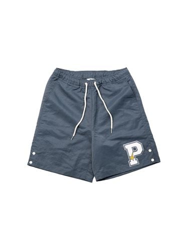 P Logo Snap Button Shorts - Blue - PLAYIAN - Modalova