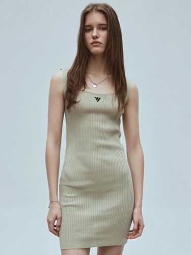 Nicole Ribbed Minimal Dress_Khaki - NICK&NICOLE - Modalova