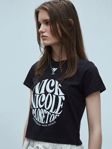 Nicole Symbol Logo Cropped Top_Black - NICK&NICOLE - Modalova