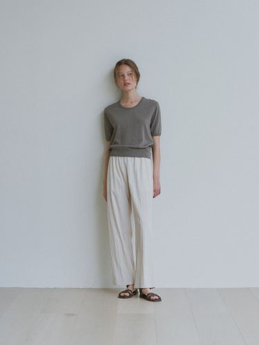 Crease Banding Wide Pants - URAGO - Modalova