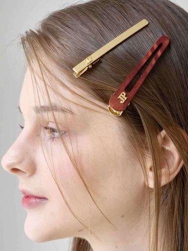 Wood Side Clip Hairpin - Jean Paul Clarisse - Modalova