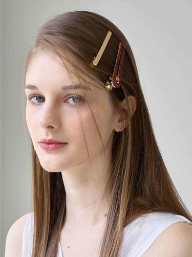 Simple Metal Side Clip Hairpin - Jean Paul Clarisse - Modalova