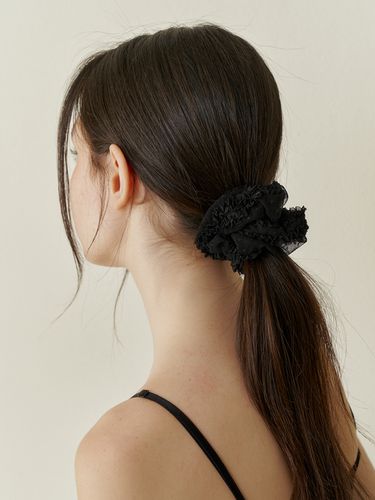 Lace Flower Pop Scrunchie_Black - KINDABABY - Modalova