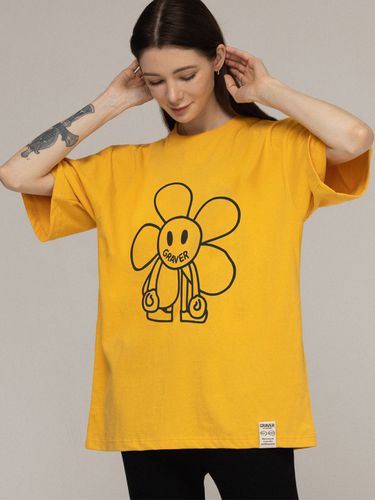 Comics Line Flower Drawing T-Shirt - GRAVER - Modalova