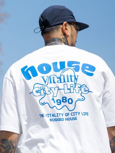 Vitality Oversized Short Sleeves T-Shirt - White - RUGGED HOUSE - Modalova